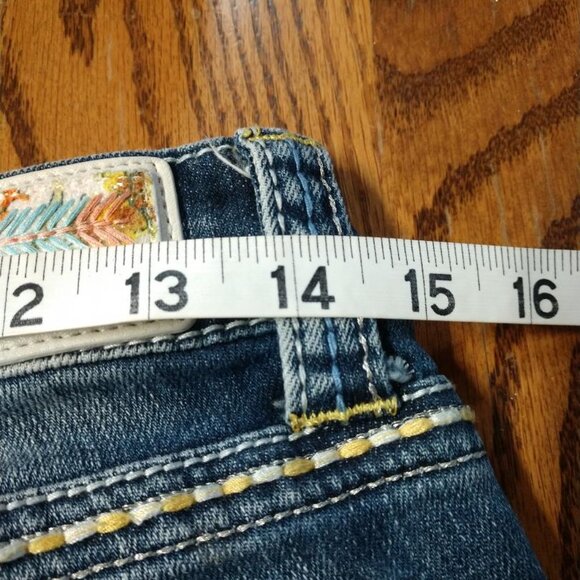 Women's Grace Easy Fit Jeans Floral Embroidery pockets Size 28-Embellished - Picture 10 of 13